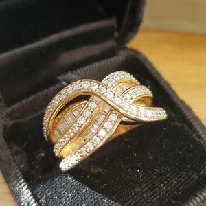 Victoria Wieck Gold Vermeil Bridge 925 CZ Ring #2
